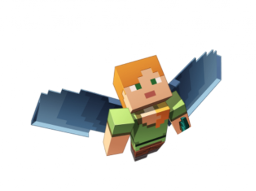 Flying Minecraft Character